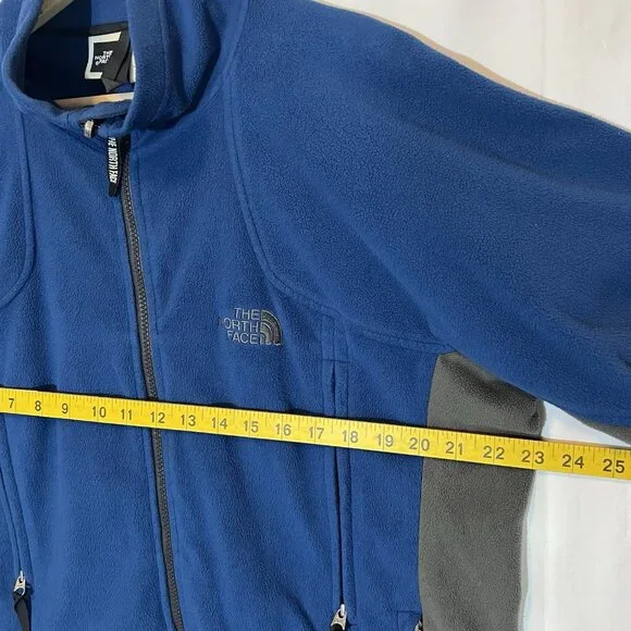 The North Face Jacket Men’s Fleece Medium Size Blue Full Zip Sweater Outdoor - Picture 4 of 11